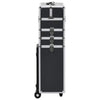 Vidaxl Make-up Trolley Aluminium Schwarz