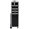 Vidaxl Makeup Trolley Aluminium schwarz mit Krokodilmuster