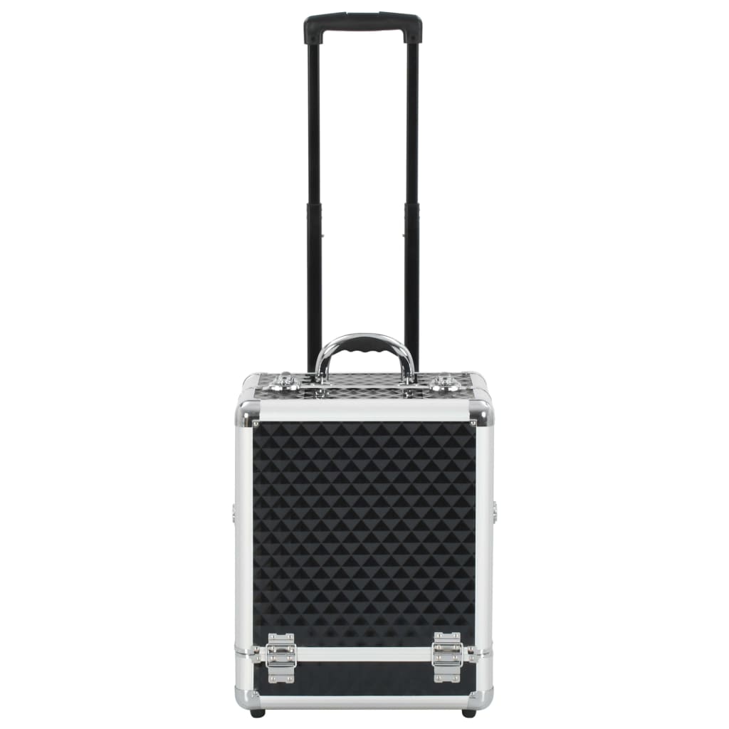 Vidaxl Make-up-Trolley 35x29x45 cm Aluminiumschwarz
