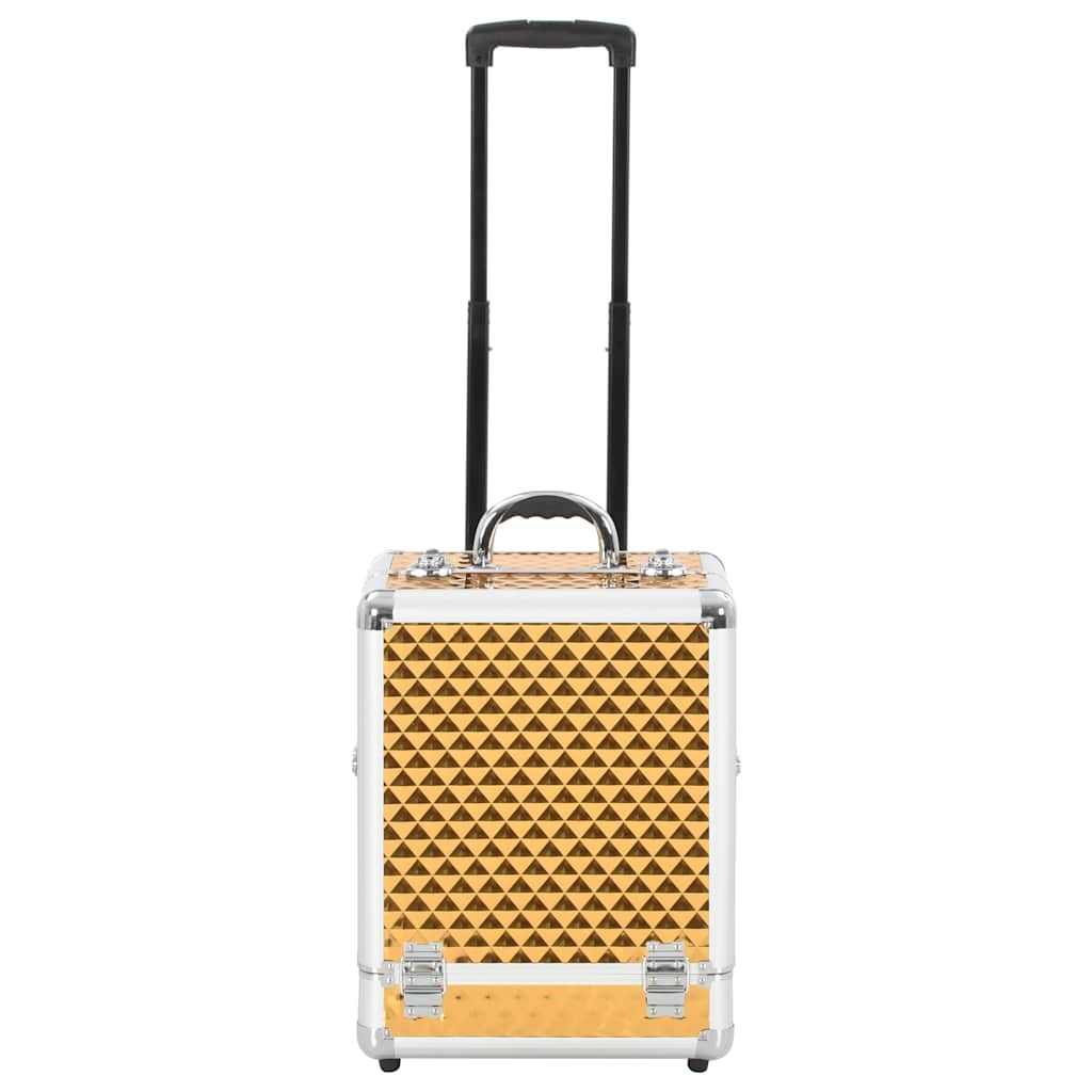 Vidaxl Makeup Trolley 35x29x45 cm Aluminium Gold gefärbt