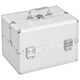Vidaxl Make -up -Koffer 22x30x21 cm Aluminium Silber gefärbt