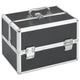 Vidaxl Make -up -Koffer 22x30x21 cm Aluminium Schwarz