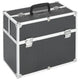 Vidaxl Make -up -Koffer 37x24x35 cm Aluminium Schwarz
