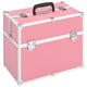 Vidaxl Make -up -Koffer 37x24x35 cm Aluminiumrosa