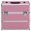 Vidaxl Make -up -Koffer 37x24x35 cm Aluminiumrosa