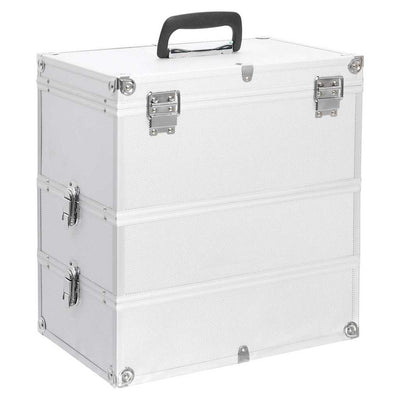 Vidaxl Make -up -Koffer 37x24x40 cm Aluminium Silber gefärbt