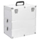 Vidaxl Make -up -Koffer 37x24x40 cm Aluminium Silber gefärbt