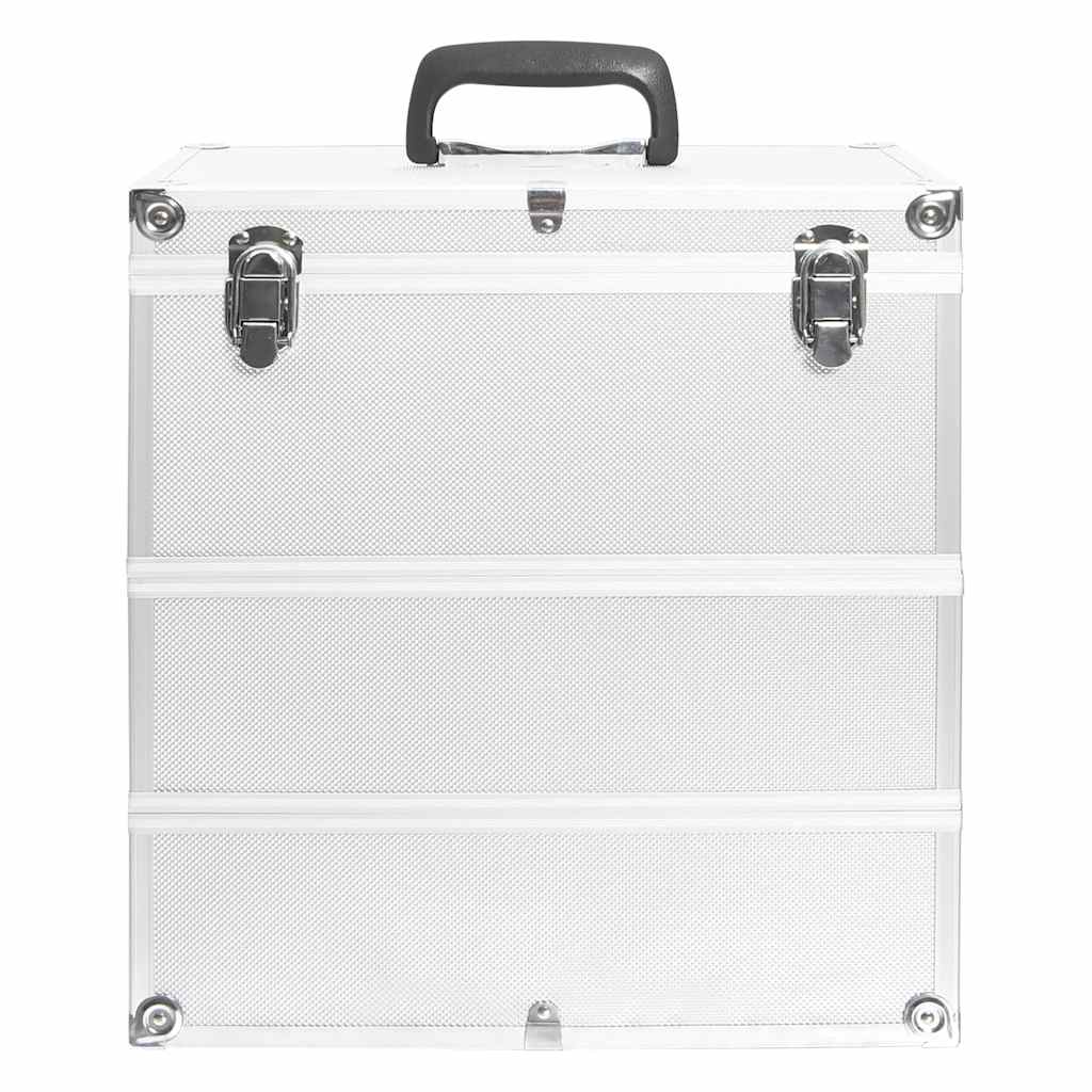 Vidaxl Make -up -Koffer 37x24x40 cm Aluminium Silber gefärbt