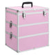 Vidaxl Make -up -Koffer 37x24x40 cm Aluminiumrosa