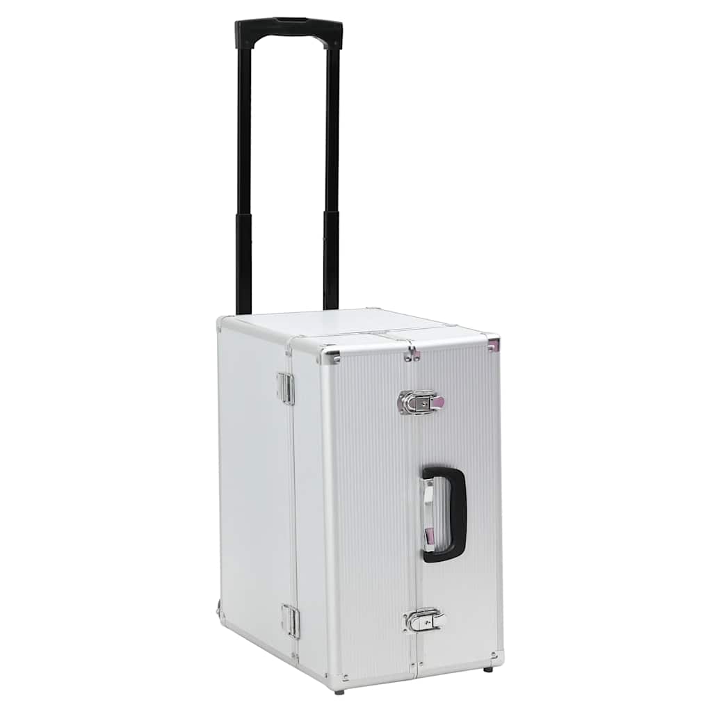 VIDAXL PILIDROLLEY 47x39x27 cm Aluminium Silber gefärbt