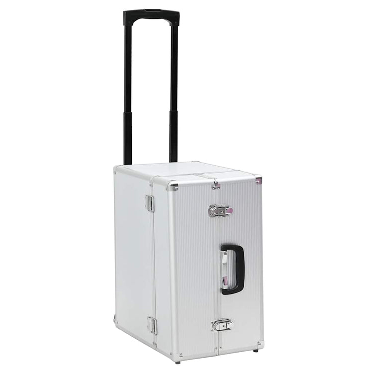 VIDAXL PILIDROLLEY 47x39x27 cm Aluminium Silber gefärbt