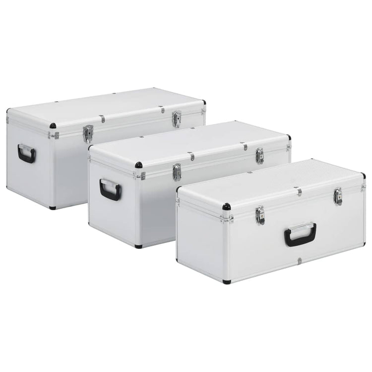 VIDAXL -Speicher Bockets 3 St Aluminium Silberfarbe
