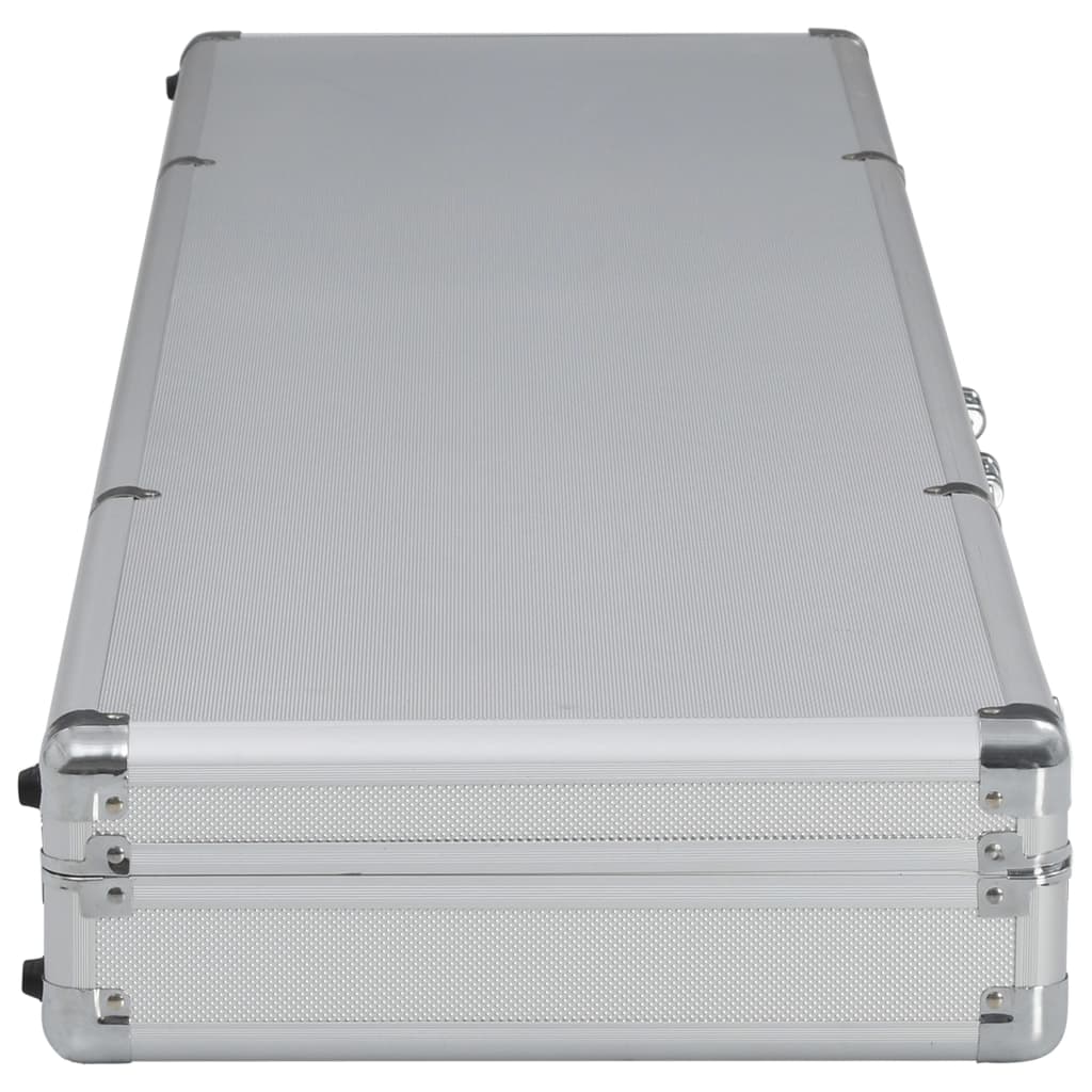 Vidaxl WapenkoFer 134x35x12 cm Aluminium silberfarben