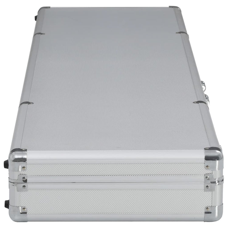 Vidaxl WapenkoFer 134x35x12 cm Aluminium silberfarben