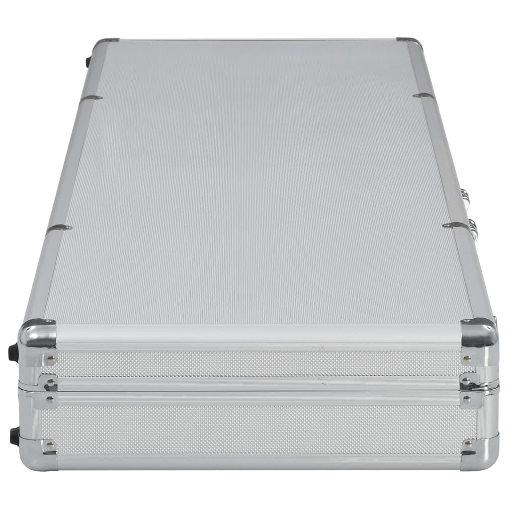 Vidaxl WapenkoFer 118x38x12 Aluminium silberfarben