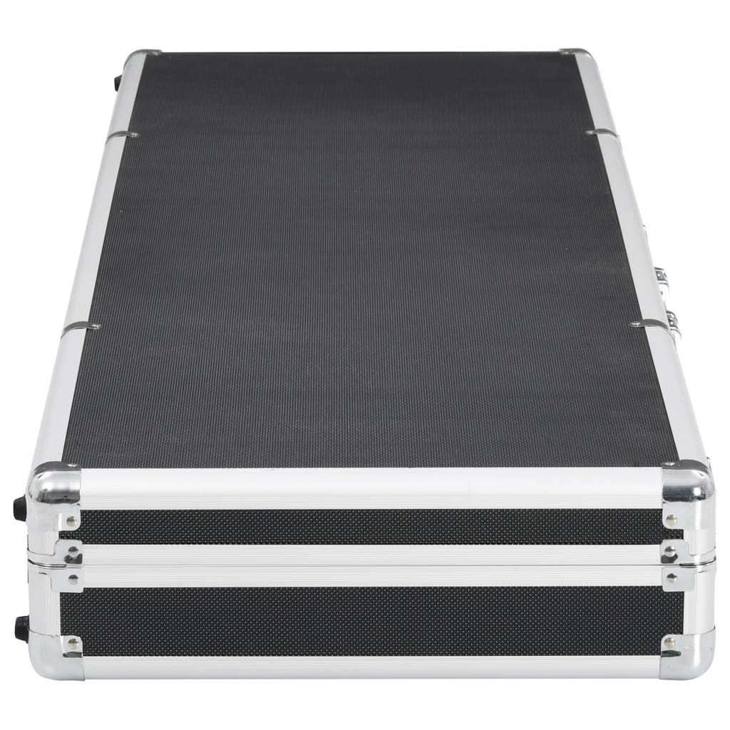 Vidaxl WapenkoFer 118x38x12 cm Aluminiumschwarz