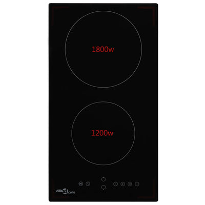 Vidaxl -Keramik -Kochfeld mit 2 Kochzonen Touch Control 3000 W