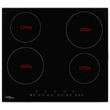 Vidaxl -Keramik -Kochfeld mit 4 Kochzonen Touch Control 6000 W - afbeelding 2