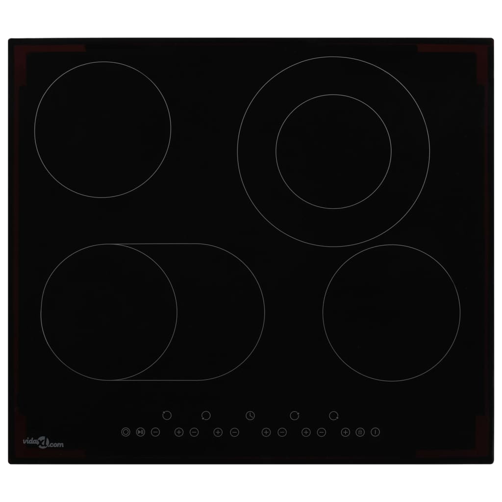 Vidaxl Keramik -Kochfeld mit 4 Kochzonen Touch Control 6600 W