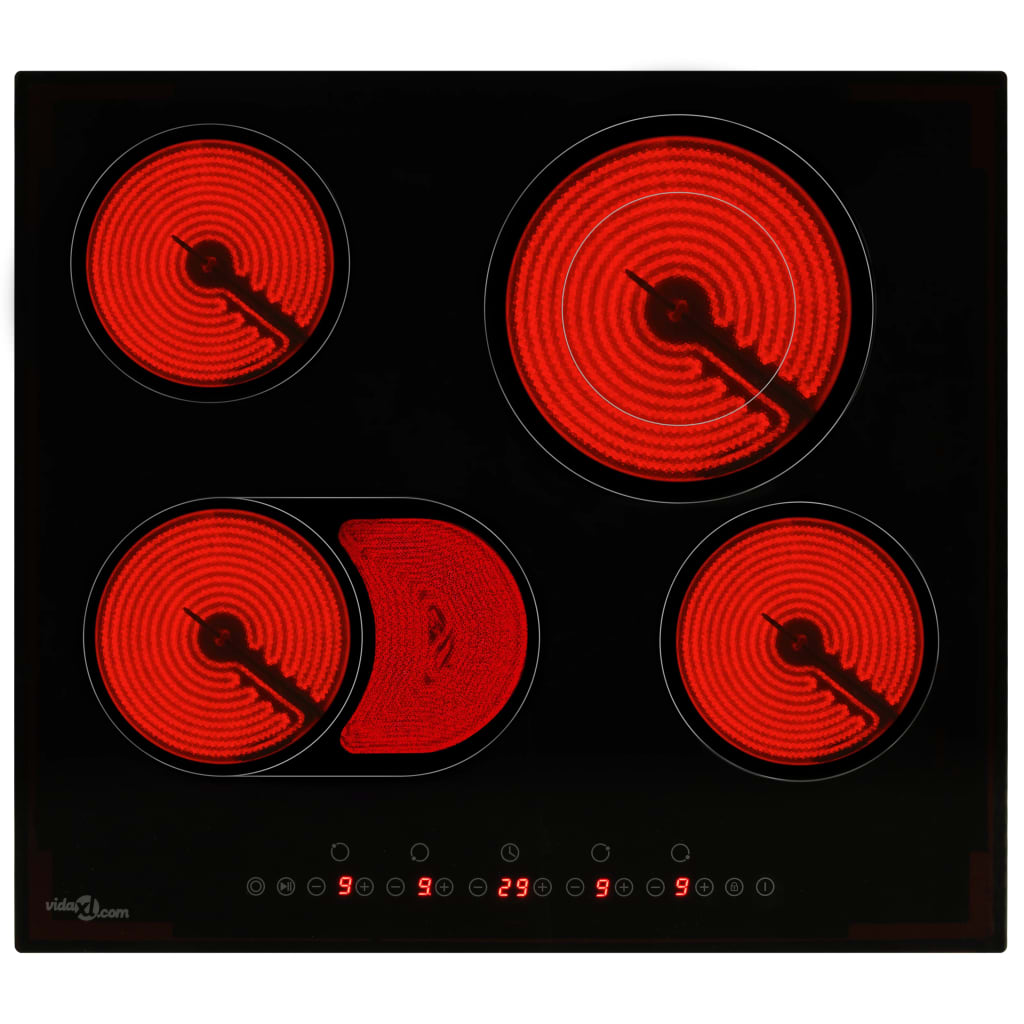 Vidaxl Keramik -Kochfeld mit 4 Kochzonen Touch Control 6600 W