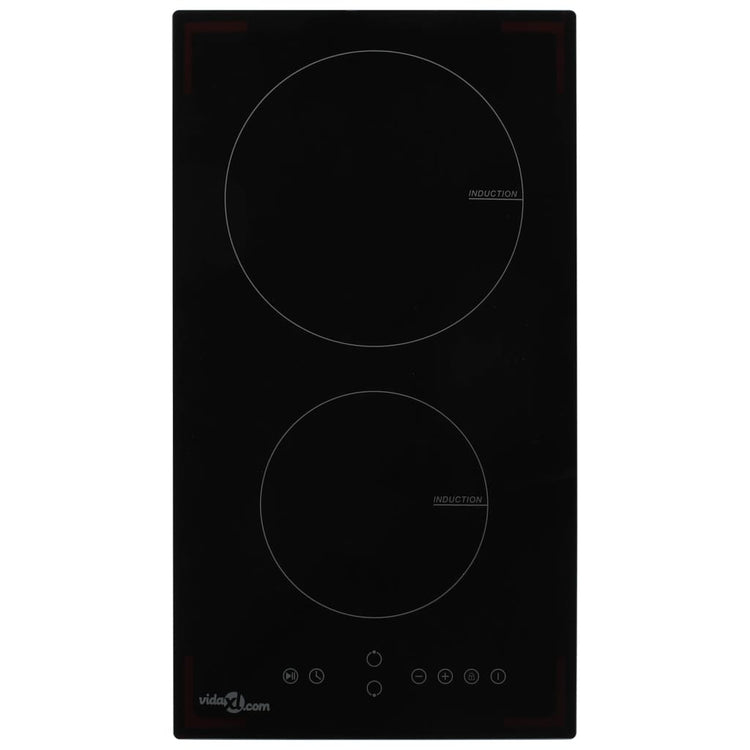 VIDAXL -Induktionskochfeld mit 2 Kochzonen Touch Control 3500 W Glas