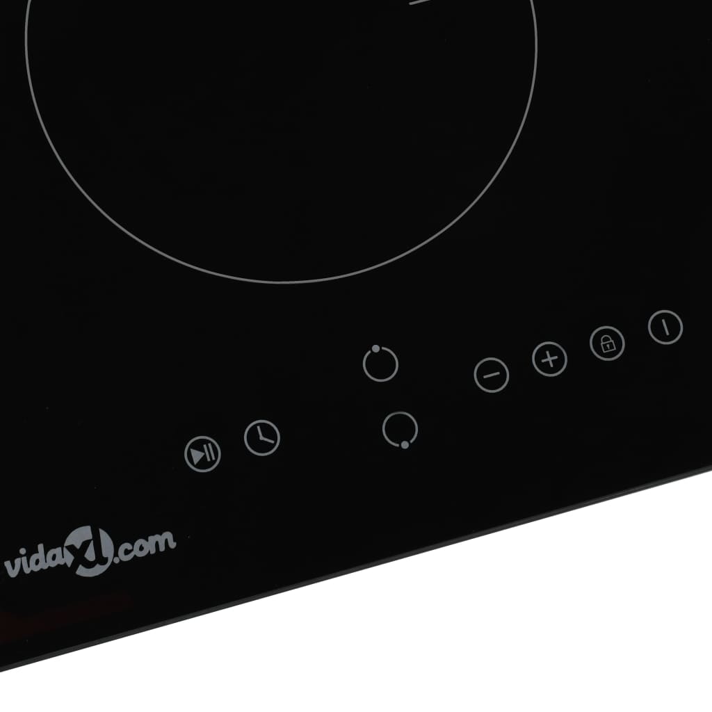 VIDAXL -Induktionskochfeld mit 2 Kochzonen Touch Control 3500 W Glas