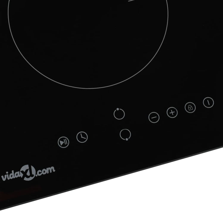 VIDAXL -Induktionskochfeld mit 2 Kochzonen Touch Control 3500 W Glas