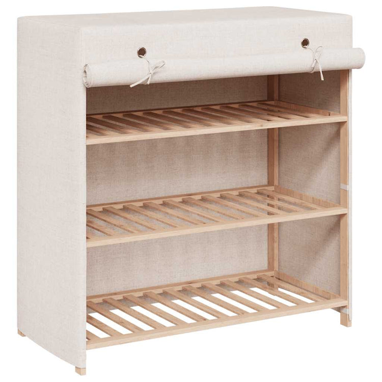Vidaxl -Schuhschrank mit Abdeckung 79x40x80 cm Stoff weiß