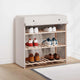 Vidaxl -Schuhschrank mit Abdeckung 79x40x80 cm Stoff weiß
