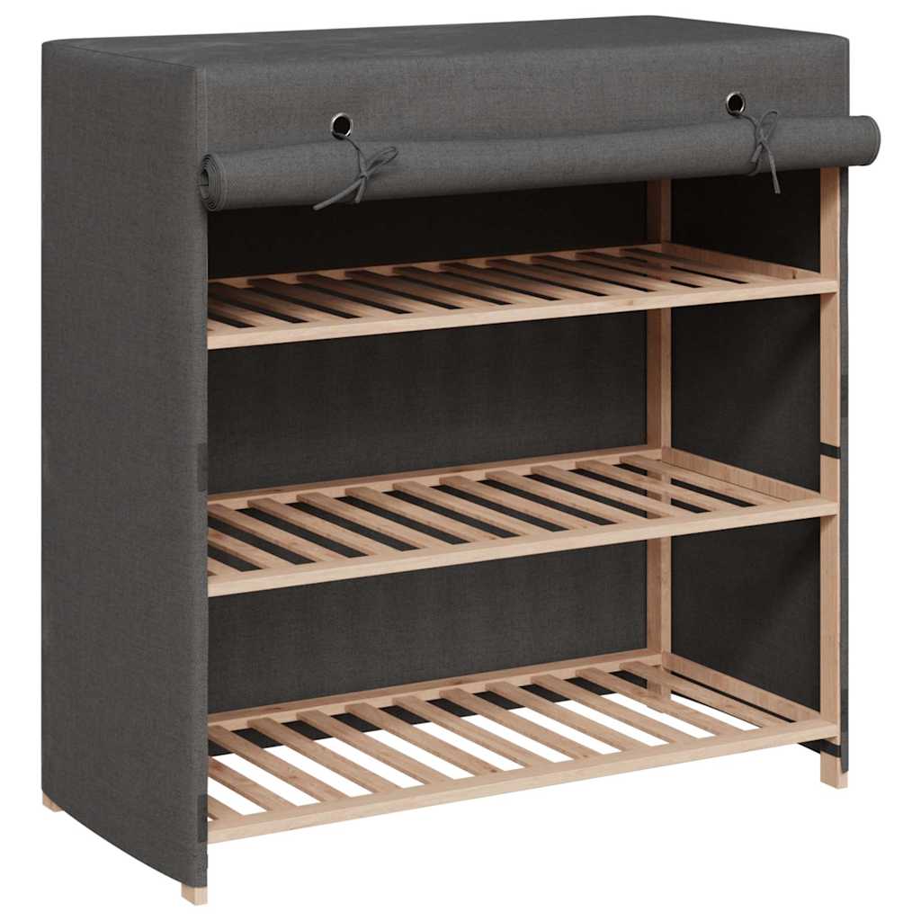 Vidaxl -Schuhschrank mit Abdeckung 79x40x80 cm Stoff grau