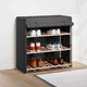 Vidaxl -Schuhschrank mit Abdeckung 79x40x80 cm Stoff grau
