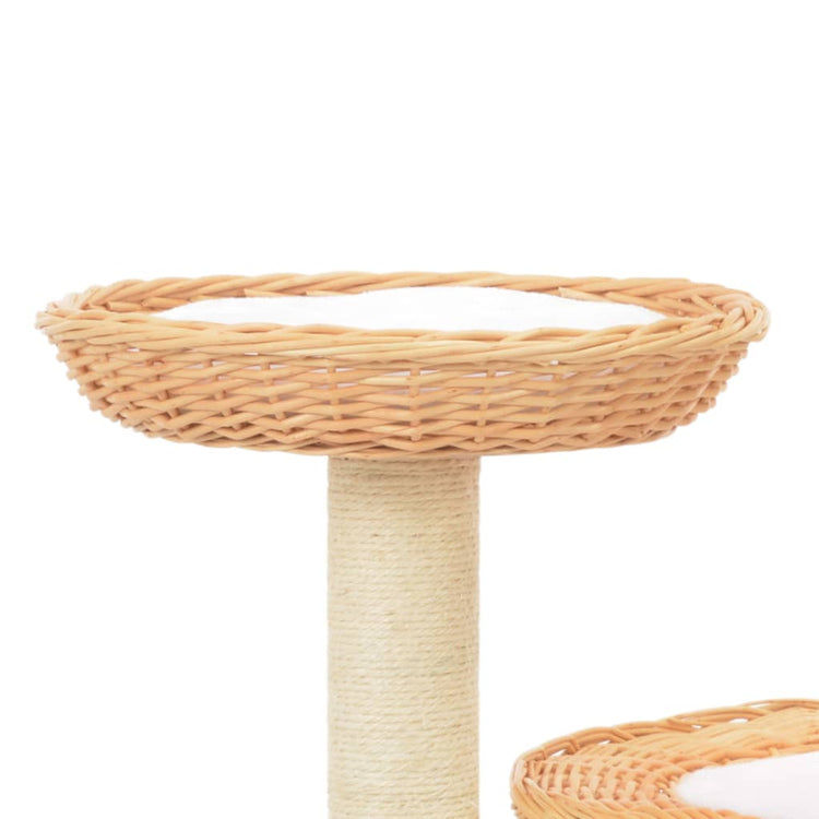 Vidaxl Katzenkratzbaum mit Sisal-Kratzbaum, natürliches Weidenholz