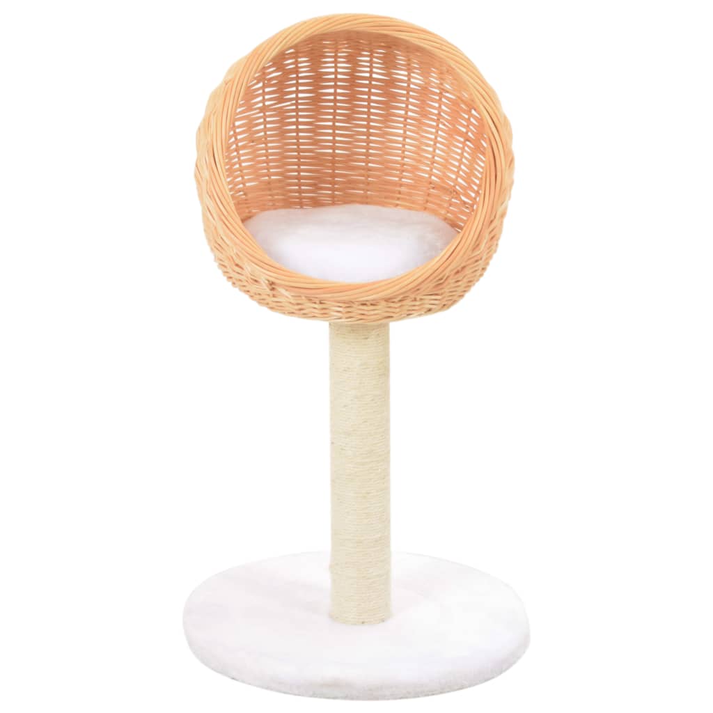 Vidaxl Cat Scraping Post mit Schwesternkratzer natürlich Willow Wood