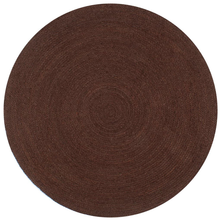 Vidaxl Teppich handgefertigt um 120 cm Jute Braun