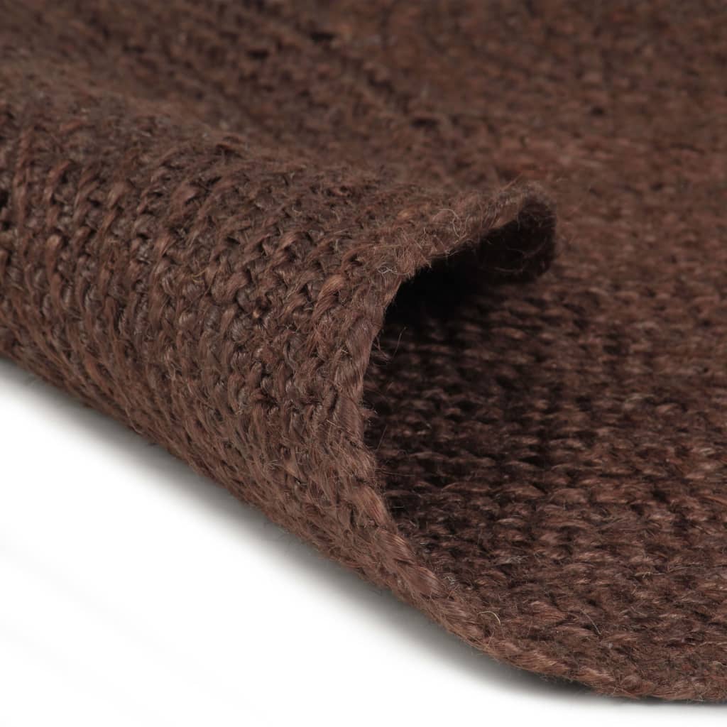 Vidaxl Teppich handgefertigt um 120 cm Jute Braun