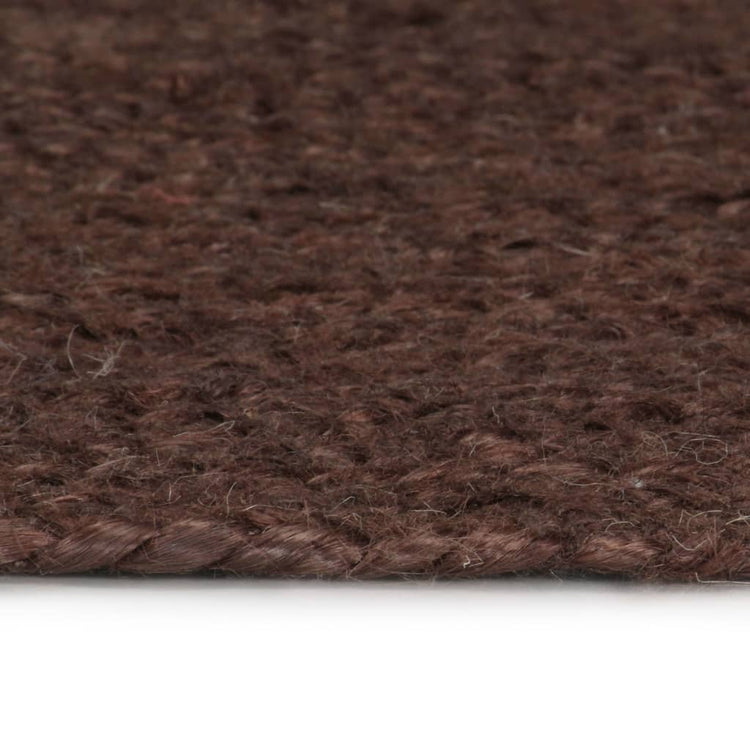 Vidaxl Teppich handgefertigt um 120 cm Jute Braun