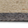 Vidaxl Teppich handgefertigt mit dunkelgrauem Rand 90 cm Jute