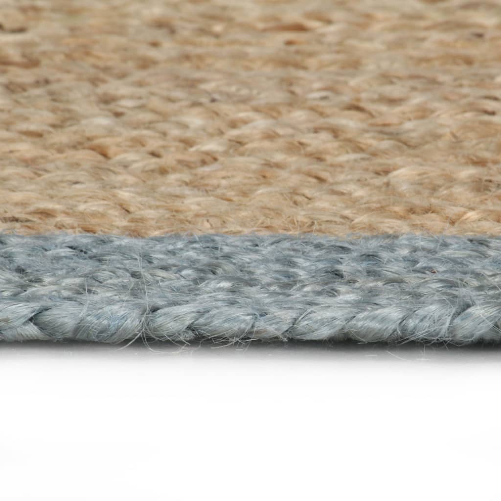 Vidaxl Teppich handgefertigt mit Olivengrenze 90 cm Jute