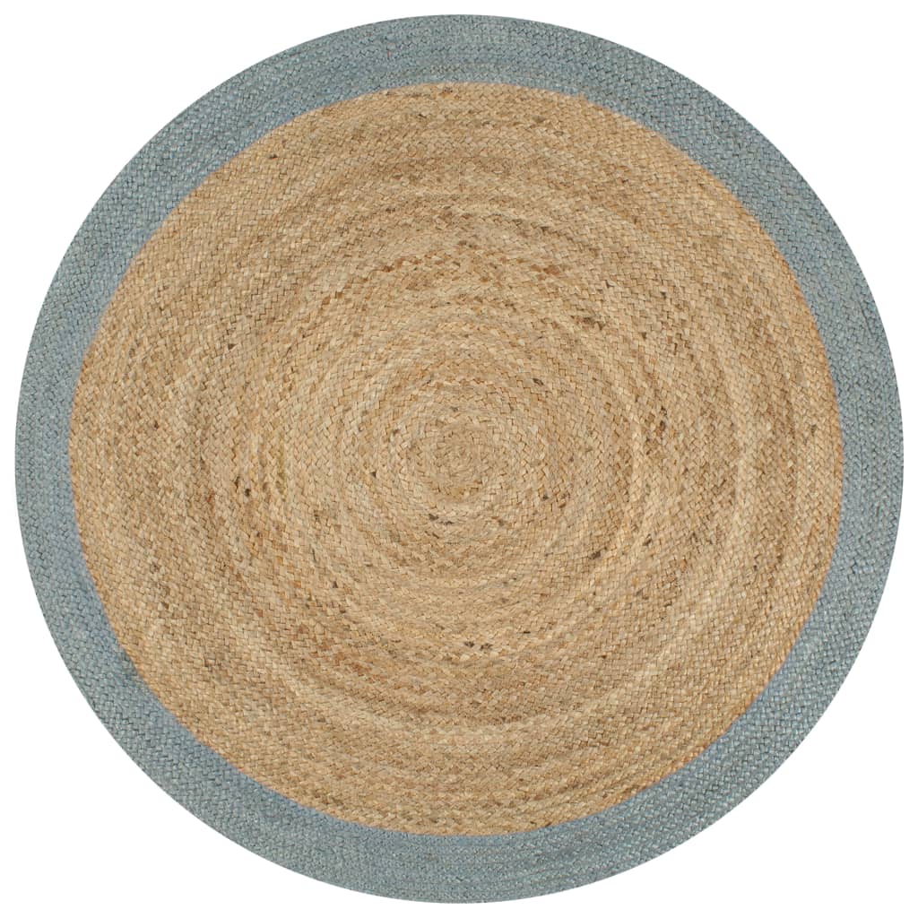 Vidaxl Teppich handgefertigt mit Olivengrenze 120 cm Jute