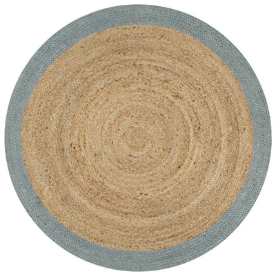 Vidaxl Teppich handgefertigt mit Olivengrenze 120 cm Jute
