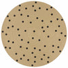 Vidaxl Teppich handgefertigt mit Print Polkadot 90 cm Jute
