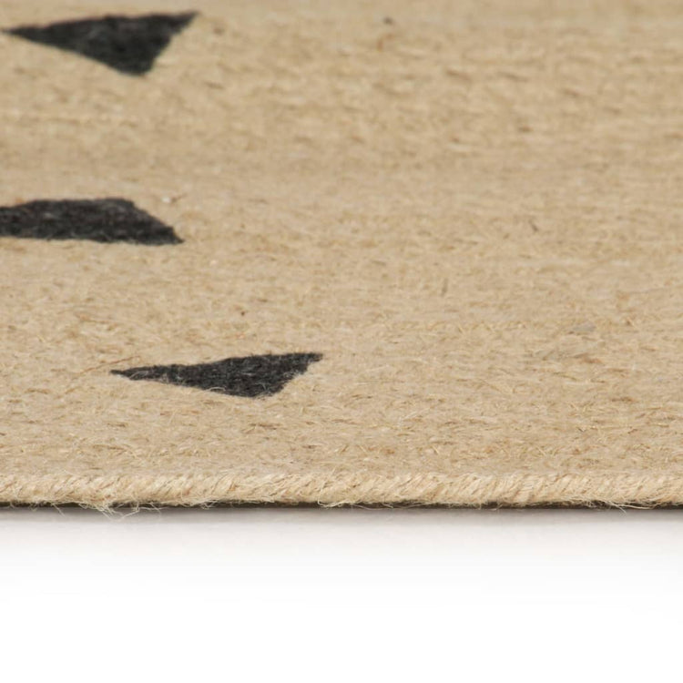 Vidaxl Teppich handgefertigt mit Dreiecksdruck 90 cm Jute