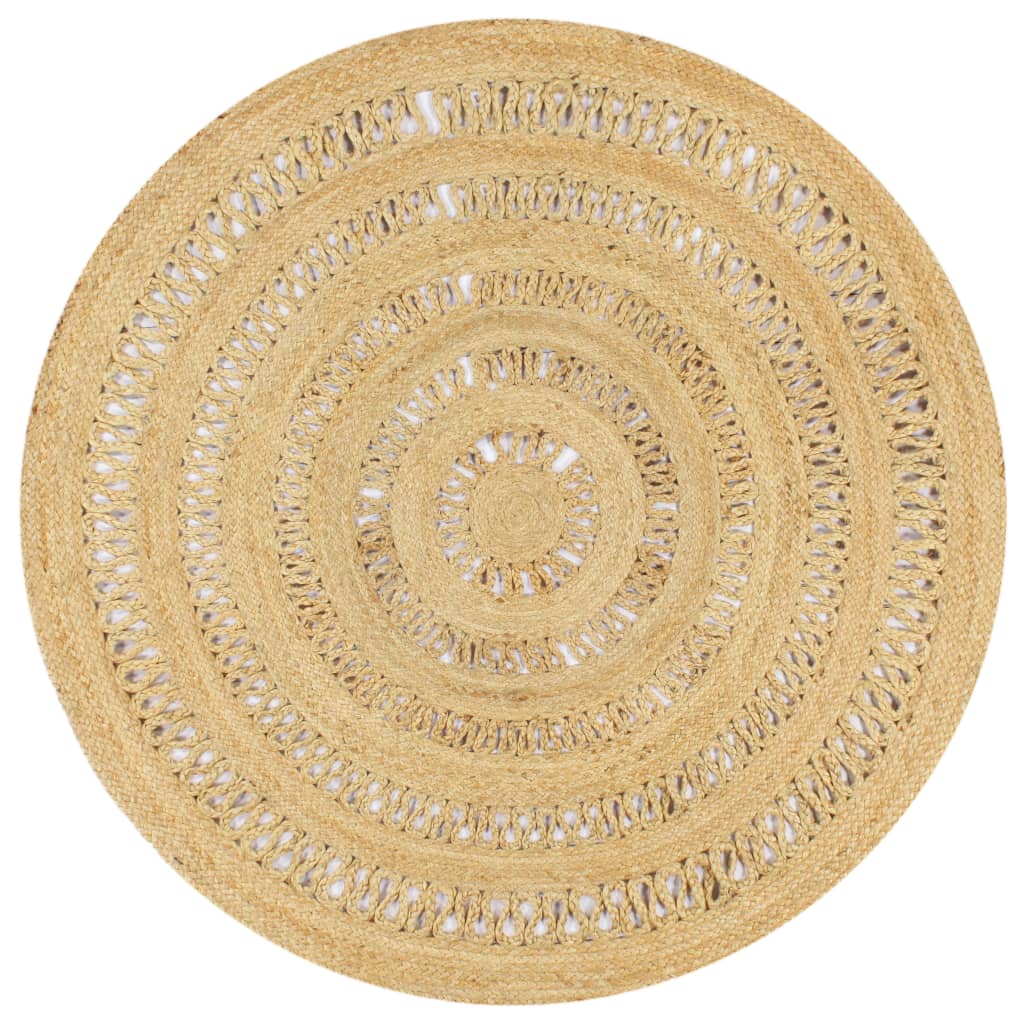 Vidaxl Teppich handgefertigt 150 cm geflochtener Jute