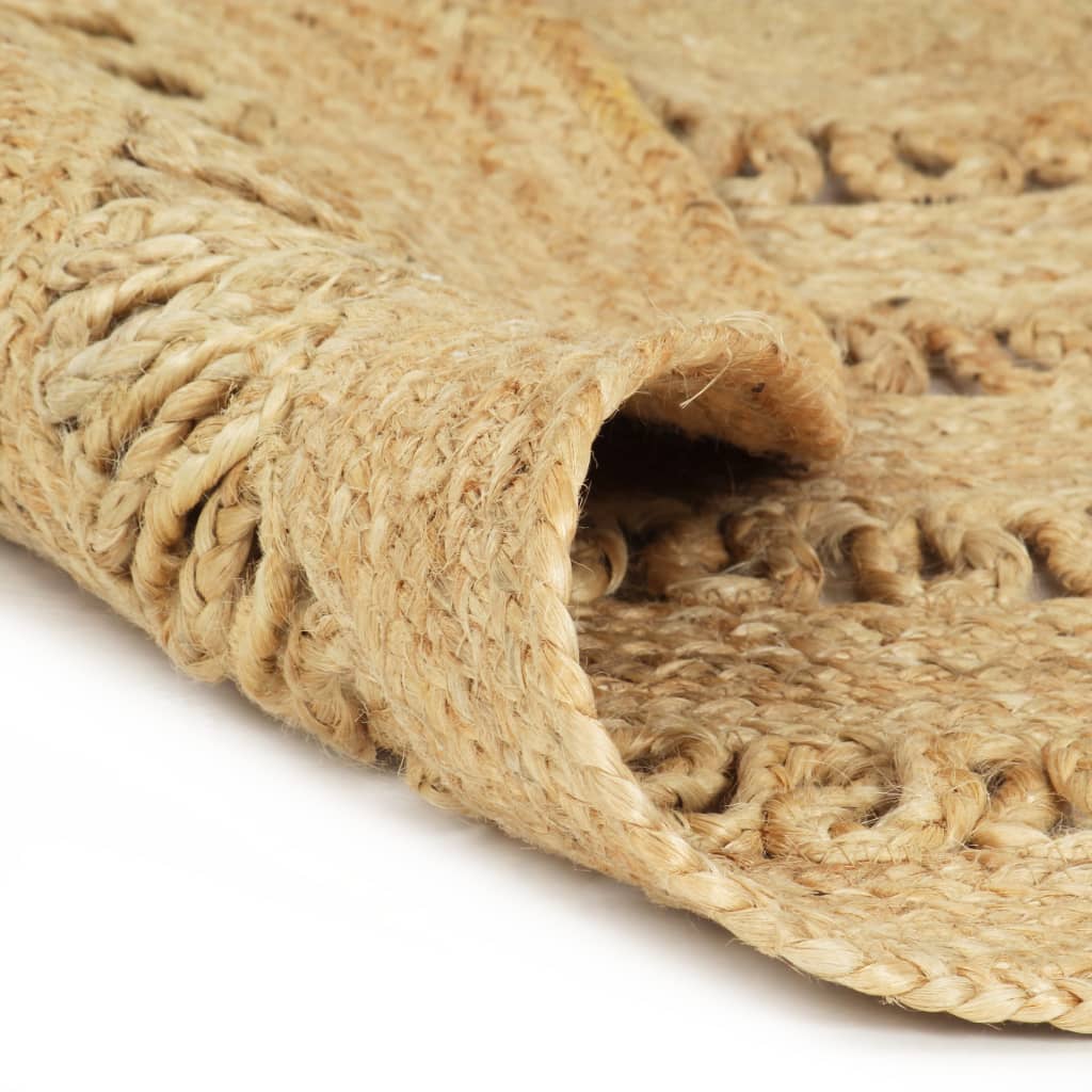 Vidaxl Teppich handgefertigt 150 cm geflochtener Jute
