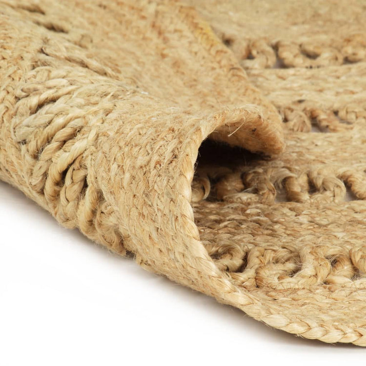 Vidaxl Teppich handgefertigt 150 cm geflochtener Jute