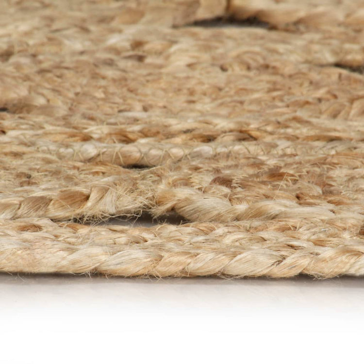 Vidaxl Teppich handgefertigt 90 cm geflochtener Jute