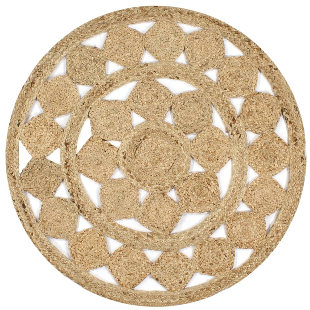 Vidaxl Teppich handgefertigt 150 cm geflochtener Jute