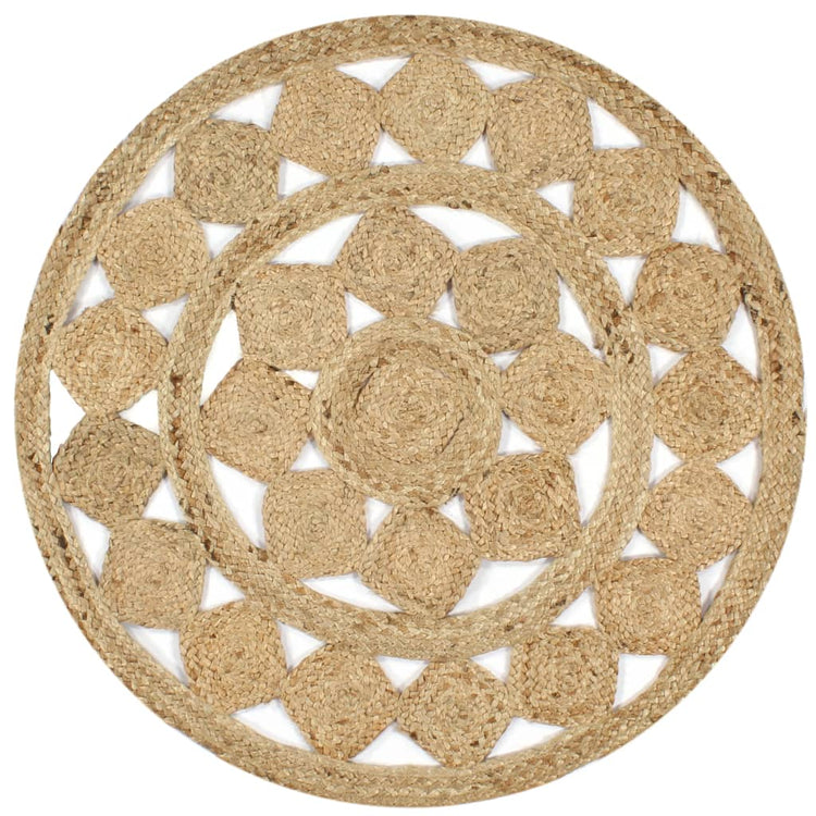 Vidaxl Teppich handgefertigt 150 cm geflochtener Jute