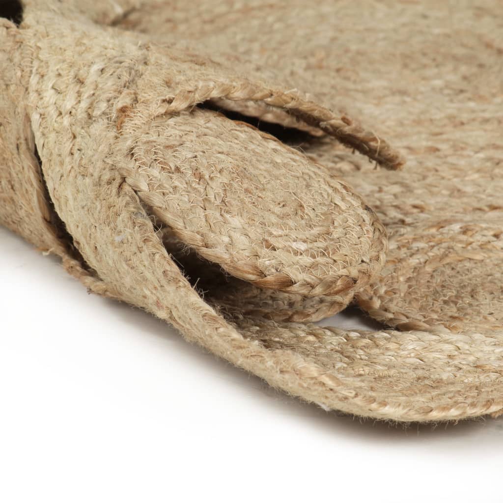 Vidaxl Teppich handgefertigt 120 cm geflochtener Jute