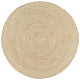 Vidaxl Teppich handgefertigt mit Spiraldesign 90 cm Jute Weiß